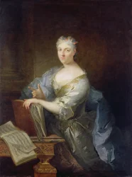 Porträt der Sängerin Marie-Louise Desmatins (1670-1708)